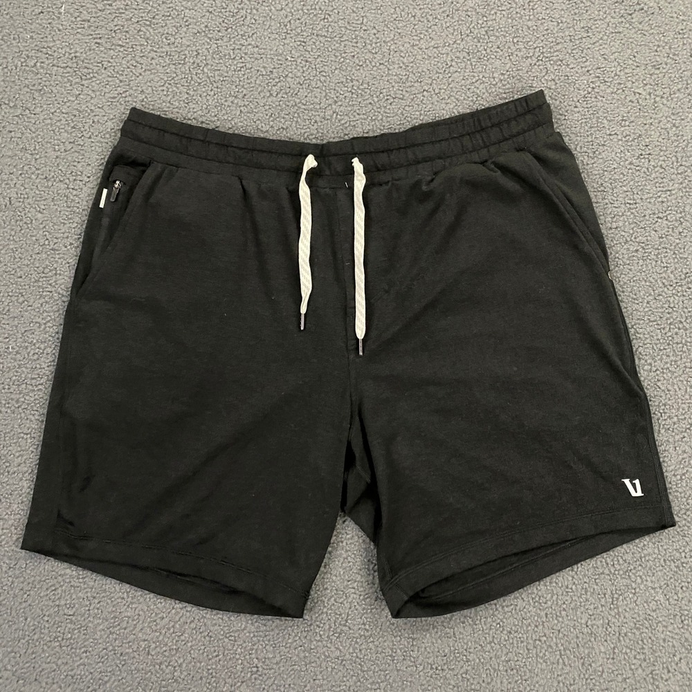 Vuori Ponto Performance Short 7" Mens XL Black Sweat Performance Stretch V344